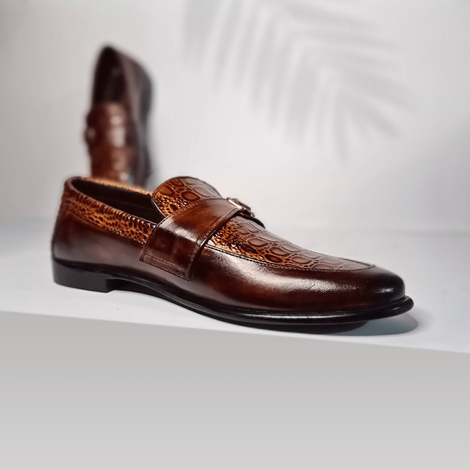 Croc Pattern Loafers